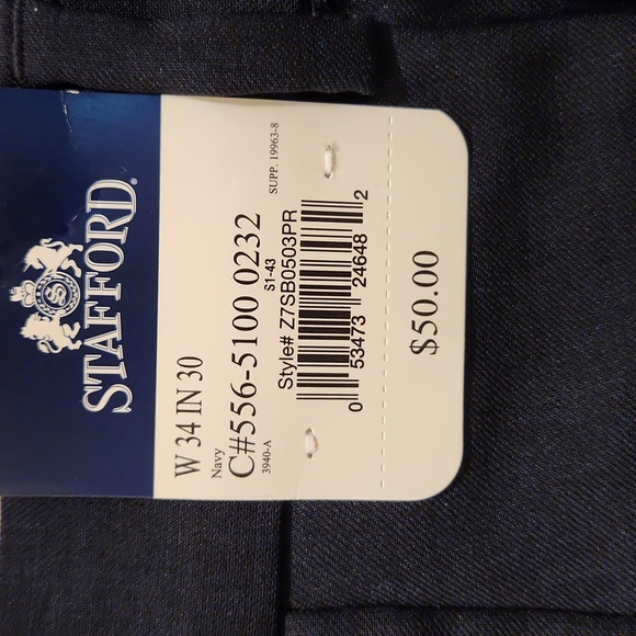 Mens Stafford dress pant - Picture 3 of 3